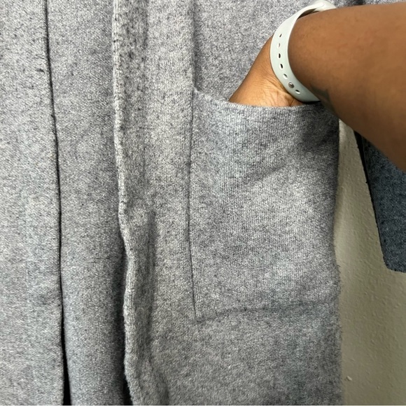 J. Crew Women Knit Cardigan XS Gray Merino Wool Open Front Office Business - Picture 5 of 9